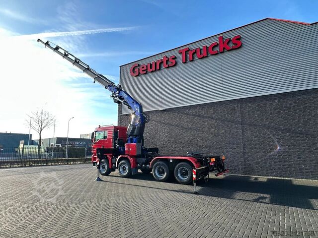 Camion-grue MAN TGS 35.480 BL 8X4 TREKKER-BAKWAGEN  + FASSI 660...