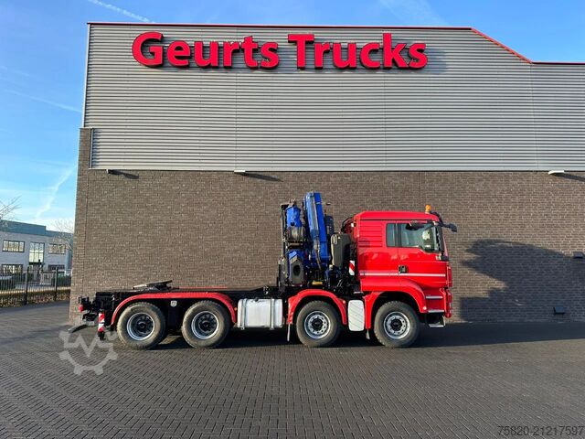Camion-grue MAN TGS 35.480 BL 8X4 TREKKER-BAKWAGEN  + FASSI 660...