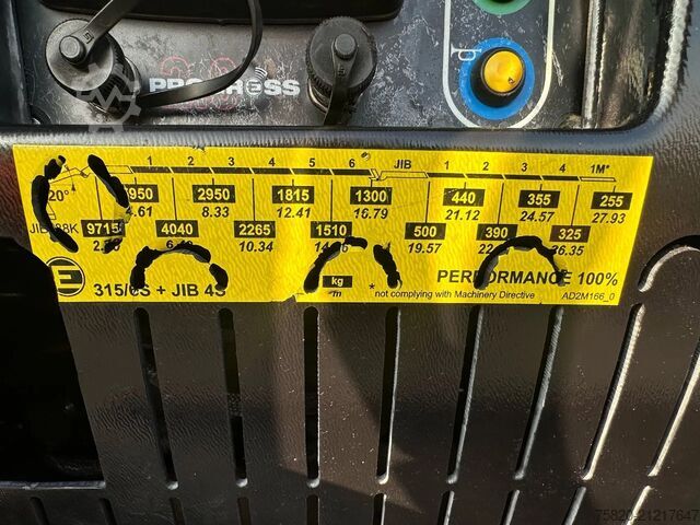 Vrachtwagen met kraan Scania R580 V8 6X4 TREKKER/TRACTOR/SZM MET EFFER 315/6...