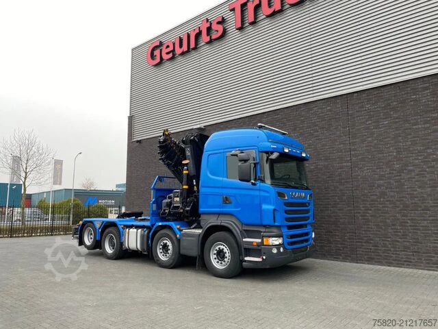 Vrachtwagen met kraan Scania R560 V8 8X2 TREKKER/BAKWAGEN + HIAB 477E-8 HIPR...