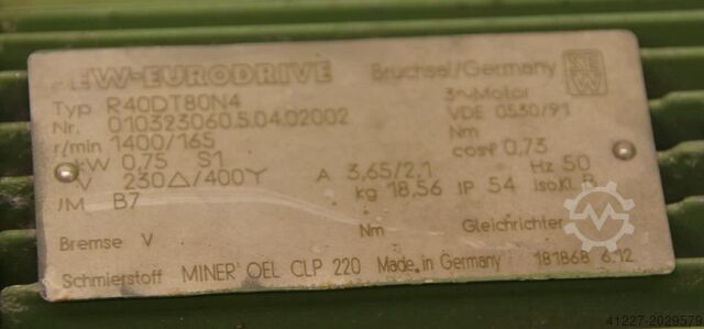 Motorreductor 0,75 kW 165 omw/min SEW-EURODRIVE R40DT80N4