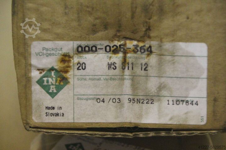 Lagerscheibe 20 Stück INA WS 81112