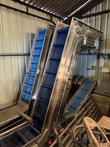 Transportador elevador con cinta con tacos Large Conveyor Swan neck