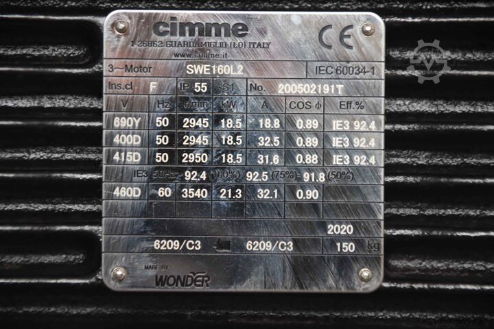 Drukblower 18,5 kW cimme GBJ F08080 E4 LG