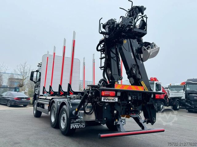 Faanyagszállító MAN TGS 26.520 6x4-4 BL Schemel Epsilon Kran