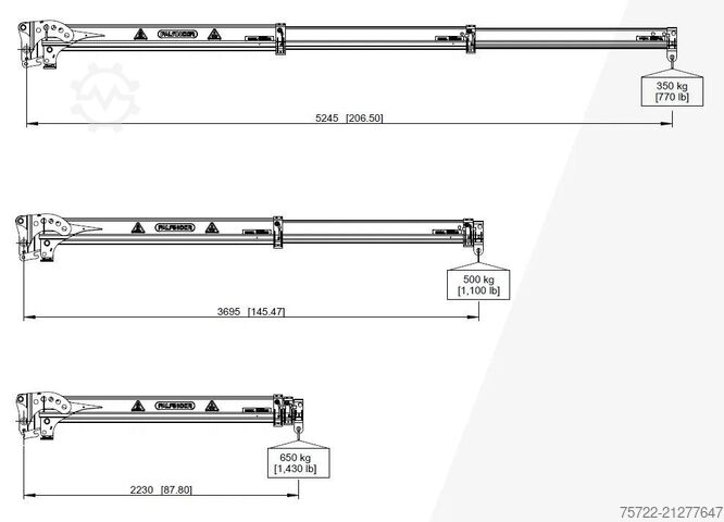 Crane truck Volvo FH 540 8x4 Pritsche Palfinger 165.002 TEC 7 +JIB