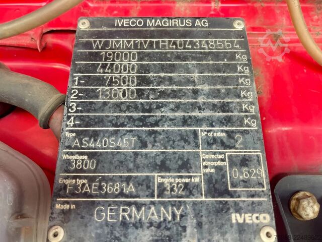 Padrão-SZM Iveco Stralis 450 Manual gearbox,  2X FUEL TANK, FRIGO