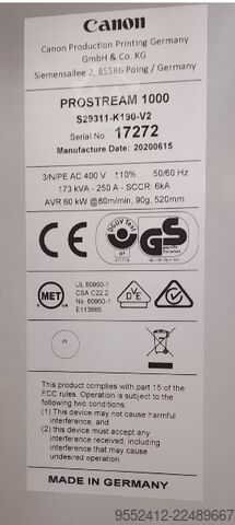 Digitale drukmachine Canon ProStream 1000