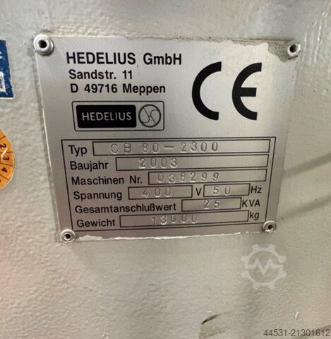 Bewerkingscentrum met verrijdbare zuil Hedelius CB 80 – 2300