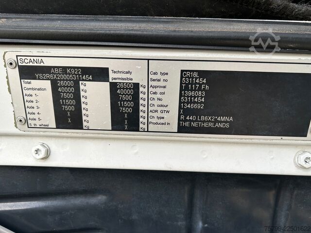 Haakarm vrachtwagen SCANIA R440 MEILLER Abroller 6x2