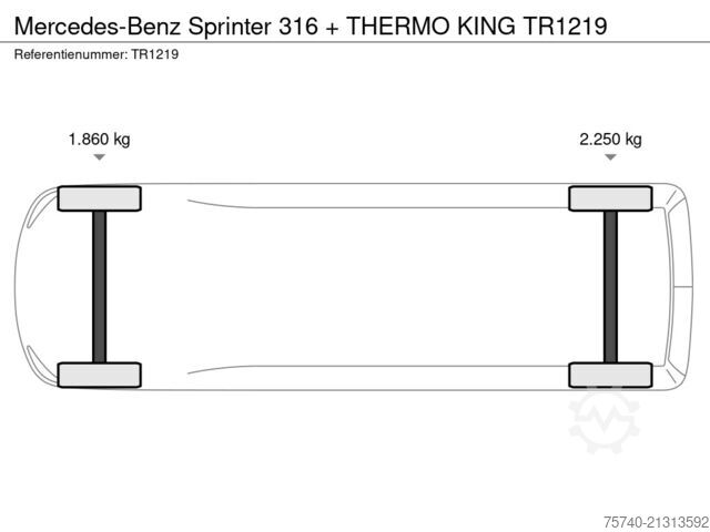 Køletaske Mercedes-Benz Sprinter 316 + THERMO KING