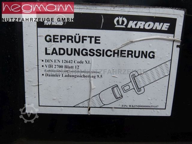 Semirremolque abierto con toldo KRONE SDP 27, BPW ECO Plus,  Standart, Deutsch