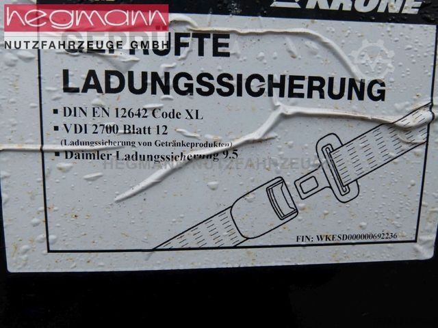 Semirremolque abierto con toldo KRONE SDP 27, BPW ECO Plus,  Standart, Deutsch