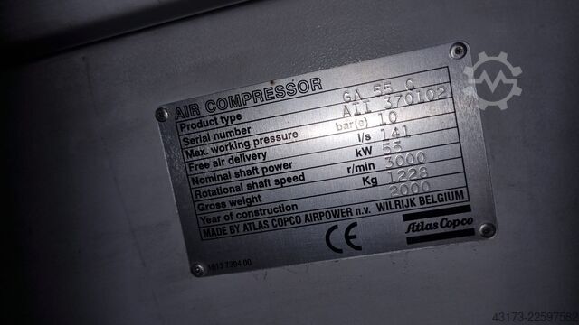 Zuigercompressor Atlas Copco GA 55