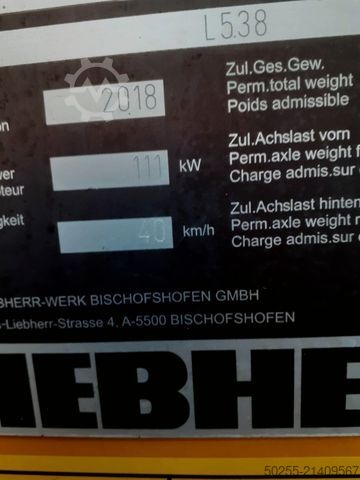 Radlader LIEBHERR L 538 kein 514 524 526 542 546 TOP nur 3540 Std.