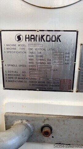 CNC svislý soustruh s příčným suportem a možností frézování Hankook VTC-160E