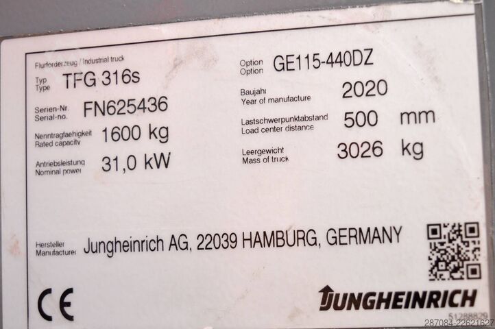 Targonca Jungheinrich TFG 316s