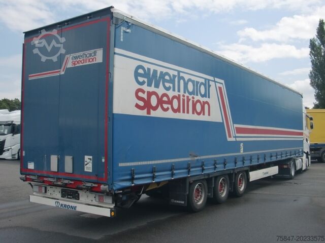 Poluprikolica sa flatbed & tarpaulinom Krone SDP 27 Mega Liftachse Hubdach