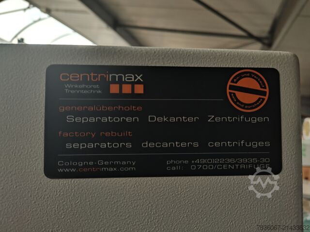 Dvoufázový dekantér GEA Westfalia Separator CA 220-010