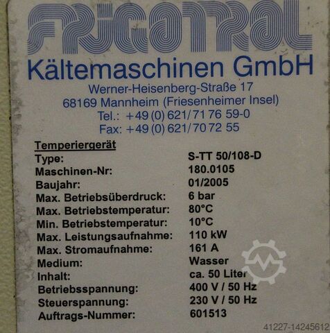 Temperature control unit 110 kW Frigotrol S-TT 50/108-D