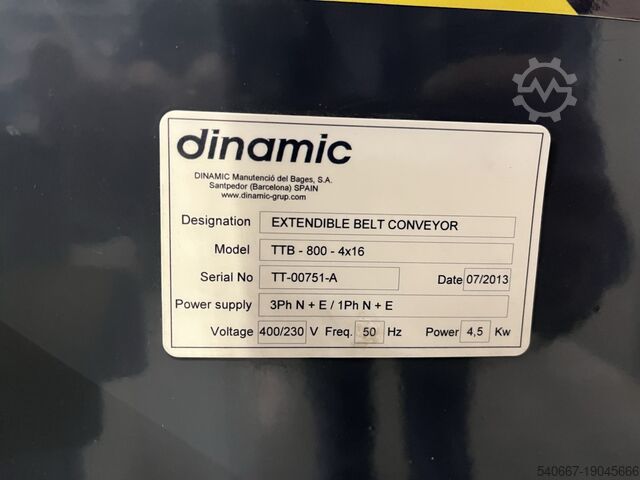 Esteira rolante DINAMIC TTB-800-4x16