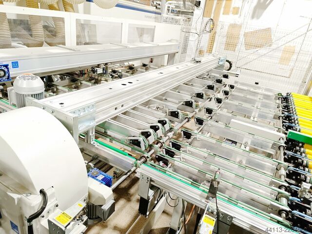 LINEA DE TALADRO AUTOMATICO + Splitting MORBIDELLI + MAHROS + CELASCHI (SCM) PowerFlex + Brush + SPL