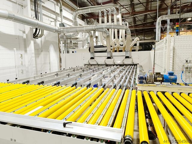 LINEA DE TALADRO AUTOMATICO + Splitting MORBIDELLI + MAHROS + CELASCHI (SCM) PowerFlex + Brush + SPL