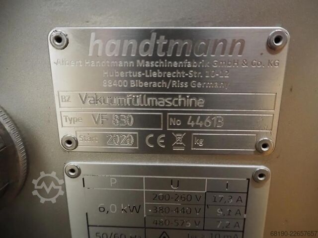 Burklinje (upp till 2000 burkar/tim) Handtmann / Stiller VF830+Verbufa+STA2000