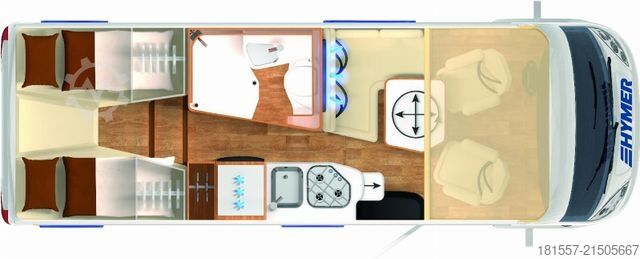 Integrovaný obytný vůz HYMER/ERIBA Exsis-i Pure 580 1. Hand, Markise, TV