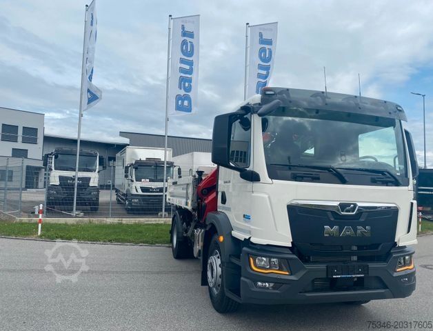 Trójstronna wywrotka MAN TGM 18.320 /4x2/BL/Meiller/Kipper/Kran/15 m/ Neu