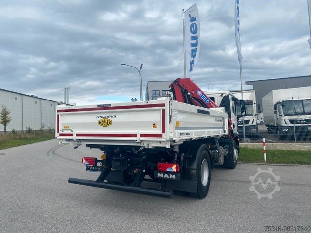 Żuraw samochodowy MAN TGM 18.320 /4x2/BL/Meiller/Kipper/Kran/15 m/ Neu