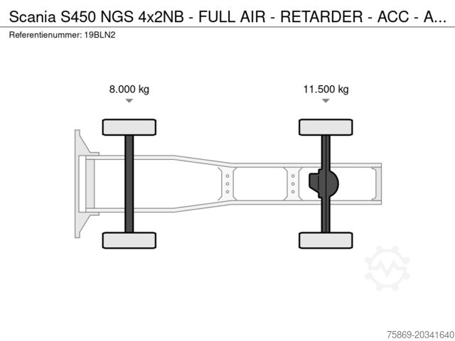 Standardni SZM Scania S450 NGS 4x2NB - FULL AIR - RETARDER - ACC - AI...