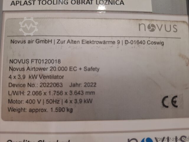 Extraction system Novus Airtower 20.000