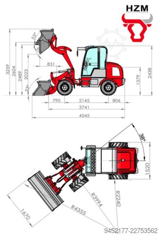Carregadeira HZM 811 Profi Yunnei 25PS