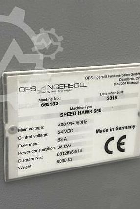 CNC obráběcí centrum NOVÉ VŘETENO OPS INGERSOLL SPEED HAWK 650