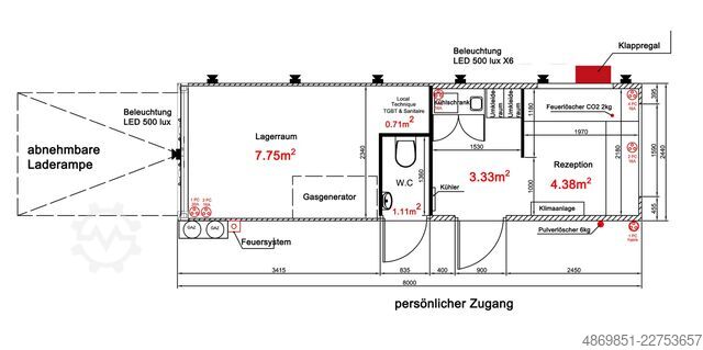 Kontener mieszkalny  Bürocontainer Werkstatt Container 8m