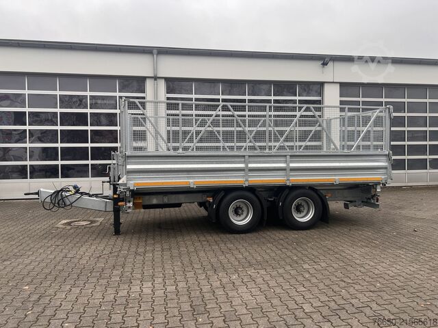 Kiepaanhangwagen Möslein TTD 19 AB  19 t Tandemkipper Tieflader, BreitbereifungGitteraufsatz