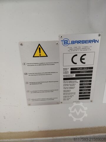 μηχάνημα επίστρωσης Barberan PUR-33-L