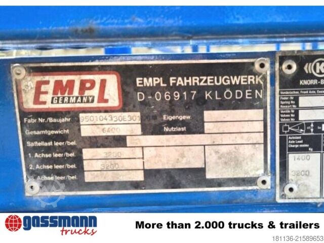 Aanhangwagen  Empl TL 6,4 Spezial-Tiefladeanhänger, Ex-Polizei