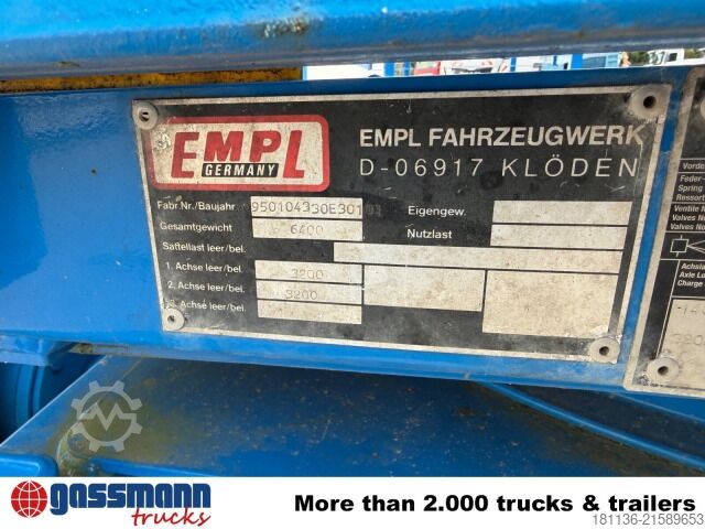 Reboque  Empl TL 6,4 Spezial-Tiefladeanhänger, Ex-Polizei