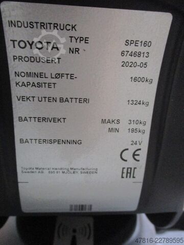 High lifting pallet truck TOYOTA SPE160