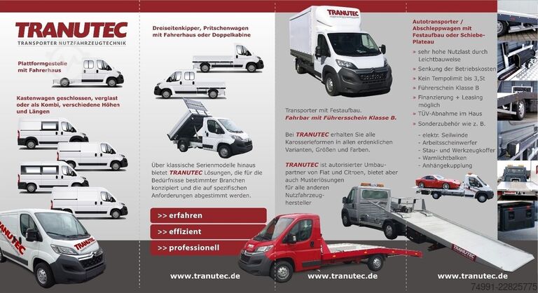 Autotransporter varevogn Citroën Jumper Schiebeplateau 35 Heavy L3 BlueHDi 180Ps