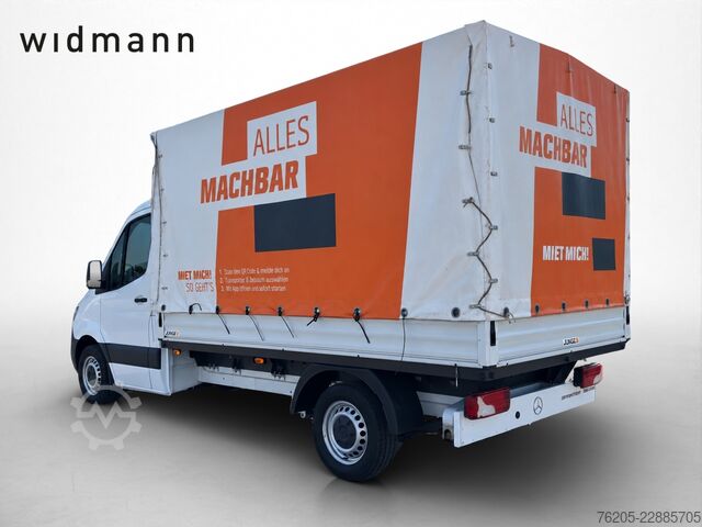 Βαν με κουρτίνα πλευράς Mercedes-Benz Sprinter 315 CDI Pritsche Plane KlimaA