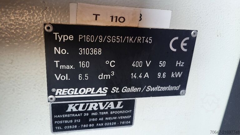 Temperatuurregelapparaat 9,6 kW Regloplas P160/9/SG51/1K/RT45