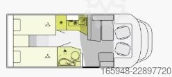 Half-integraal camper ETRUSCO ETRUSCO 6.9 SB T-MODELL BASE