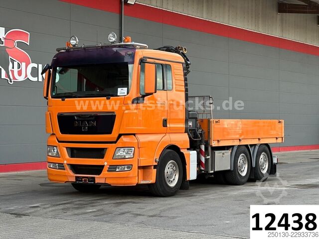 Camião de plataforma MAN TGX 26.480 6x4 Pritsche + HIAB 166E-2 Ladekran