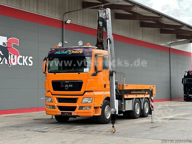 Camião de plataforma MAN TGX 26.480 6x4 Pritsche + HIAB 166E-2 Ladekran