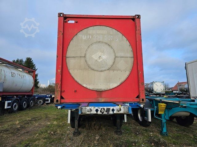 Swap body semitrailer SCHMITZ CARGOBULL Tankchassis mit Tankcontainer, 375.678 Km