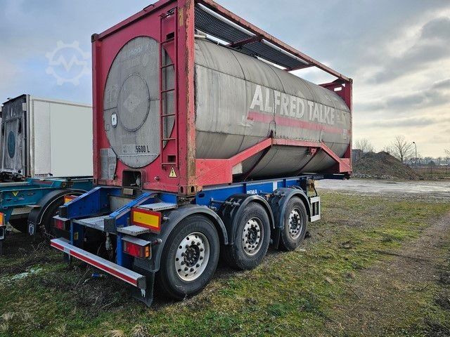 Swap body semitrailer SCHMITZ CARGOBULL Tankchassis mit Tankcontainer, 375.678 Km