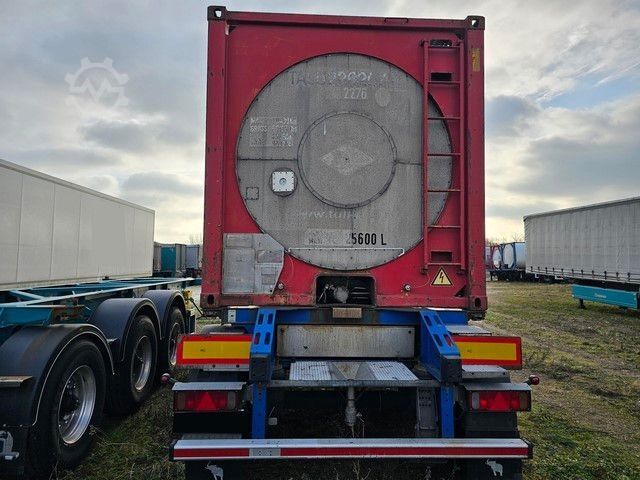 Swap body semitrailer SCHMITZ CARGOBULL Tankchassis mit Tankcontainer, 375.678 Km